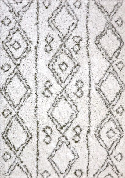 Dynamic Rugs NORDIC 7434-100 Silver and White